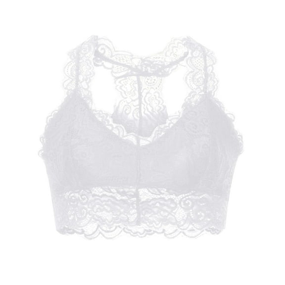 LADIGASU Bra Sexy Women Plus Size Vest Crop Wire Bra Lace Lingerie Sexy V-Neck Underwear