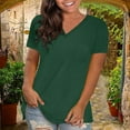 thumbnail image 1 of LADIGASU Women's Printed T-shirt 3/4 Sleeves Blouse Round Neck Casual Pocket Top Blouse, 1 of 4