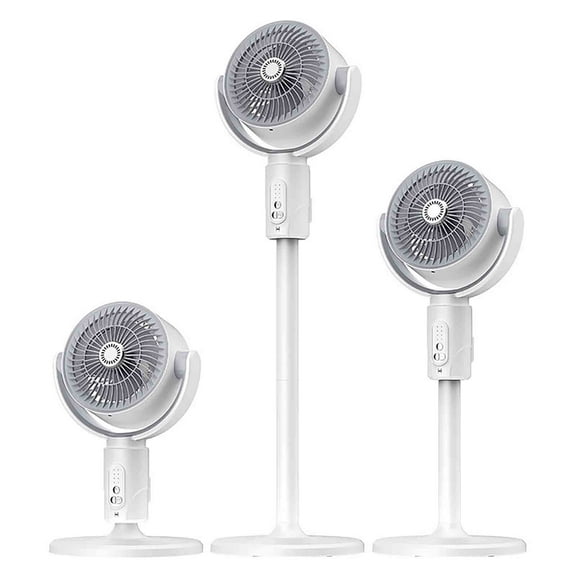 Summer Savings! LHNFT Pedestal Fan, Air Circulator, 23 dB Quiet Floor Fan with 3 Speeds, Remote, 8H Timer, Adjustable Height, Standing Fan for Bedroom