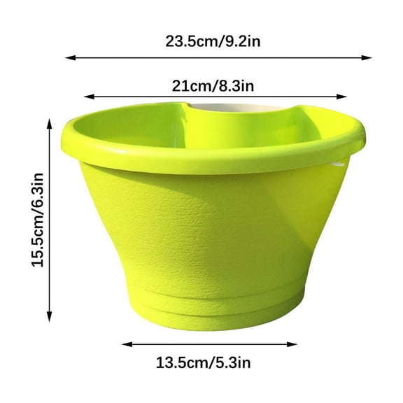 Summer Savings! Large Planter Plant Pots, InsCrazy Plastic Flower Pots Indoor and Outdoor Balcony Downspout Planting Vegetables Green Basket Flower Box Large Wall-mounted Hotel Small Flower Pots
