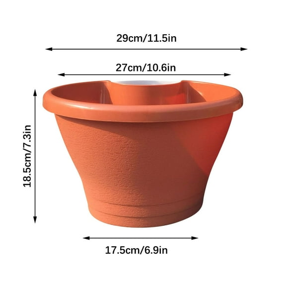 Summer Savings! Large Planter Plant Pots, InsCrazy Plastic Flower Pots Indoor and Outdoor Balcony Downspout Planting Vegetables Green Basket Flower Box Large Wall-mounted Hotel Small Flower Pots