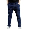 thumbnail image 1 of Loopsun Boys Jeans, Boys Jeans Long Pants Children's Loose Casual Outerwear Pants Blue 4-5 Years, 1 of 5