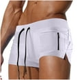 thumbnail image 1 of Loopsun Mens Shorts, Mens Swim Trunks, Men Casual High Stretch Swim High Elasticity And Softness Shorts Swimming Pants White XXL, 1 of 4
