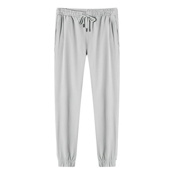 Loopsun Plus Size Womens Pants, Jogger Pants for Women, Women's Casual Pocket Solid High Waist Slim Leg Exercise Pants Gray M