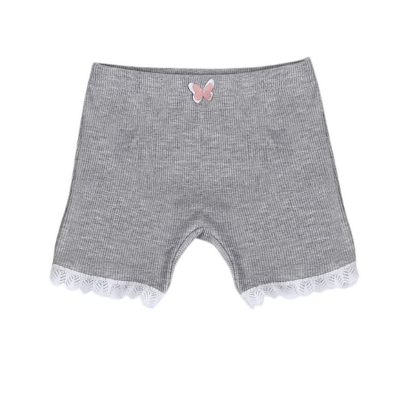 Loopsun Toddler Girls Summer Shorts, Children's Bow Cotton Lace Lace Casual High Waisted Leggings And Shorts Gray 7-8 Years