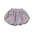 thumbnail image 1 of Loopsun Toddler Girls Summer Shorts, Children's Summer Casual Comfortable Solid Color Shorts Purple 6-7 Years, 1 of 4