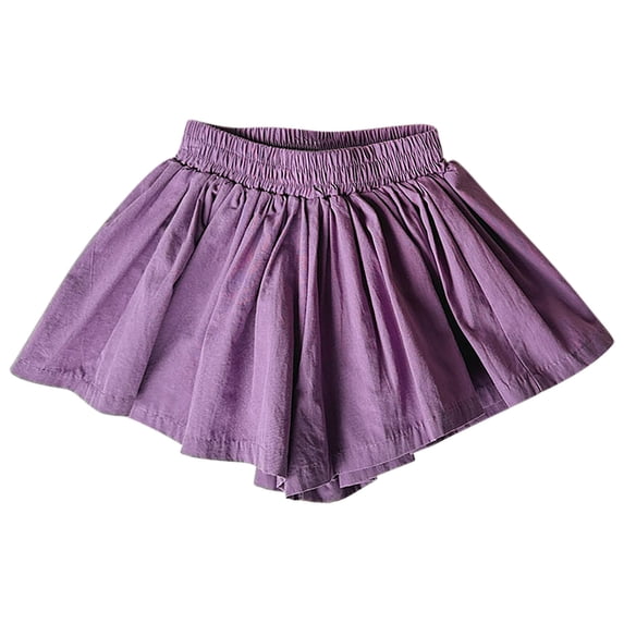 Loopsun Toddler Girls Summer Shorts, Toddler Kids Girls Fashion Solid Color Summer Leisure Pants Shorts Purple 2-3 Years