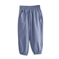 thumbnail image 1 of Loopsun Toddler Pants, Toddler Kids Boys and Girls Fashion Solid Color Leisure Trousers Pants Blue 3-4 Years, 1 of 4