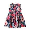 thumbnail image 1 of Loopsun Toddler Summer Dresses, Girl's Sleeveless Printed Dress Fashionable and Princess Dress Breathable Comfortable Dress Pink 10-11 Years, 1 of 3