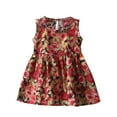 thumbnail image 1 of Loopsun Toddler Summer Dresses, Girl's Sleeveless Printed Dress Fashionable and Princess Dress Breathable Comfortable Dress Red 10-11 Years, 1 of 3