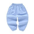 thumbnail image 1 of Loopsun Toddler Summer Pants, 2-10 Years Children's Fashion Solid Mid Waist Mosquito Proof Pants Blue 2-3 Years, 1 of 5