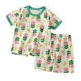 thumbnail image 1 of Loopsun Toddler Summer Sets, Summer Children's Printed Short Sleeve T Shirts and Shorts Cotton Two-Piece Sets Green, 1 of 3