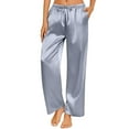 thumbnail image 1 of Loopsun Womens Pants, Casual Pants for Women, Women's Solid Elastic Waist Pockets Long Pants Silver XL, 1 of 5