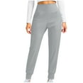 thumbnail image 1 of Loopsun Womens Pants, Yoga Pants for Women, Women Solid High Waist Hip Lifting Exercise Yoga Pants Gray S, 1 of 5