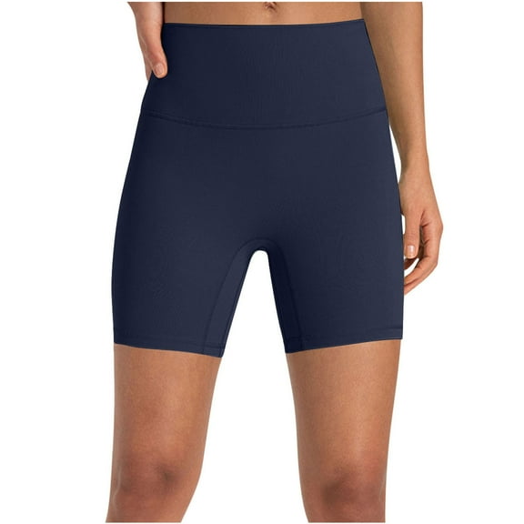 Loopsun Womens Shorts, Summer Shorts for Women, Women's Fashion Casual Daily Solid Casual Outing Casual Shorts Pants Dark Blue XL
