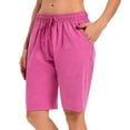 thumbnail image 1 of Loopsun Womens Summer Pants, Shorts for Women, Womens Shorts Casual Summer Drawstring Cargo Short Athletic Running Workout Baggy Shorts Hot Pink XXL, 1 of 5