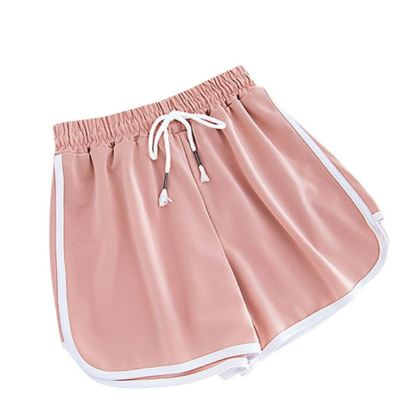 Loopsun Womens Summer Pants, Shorts for Women, Summer Women Loose and Wide Leg Casual Shorts for Outerwear Pink XL