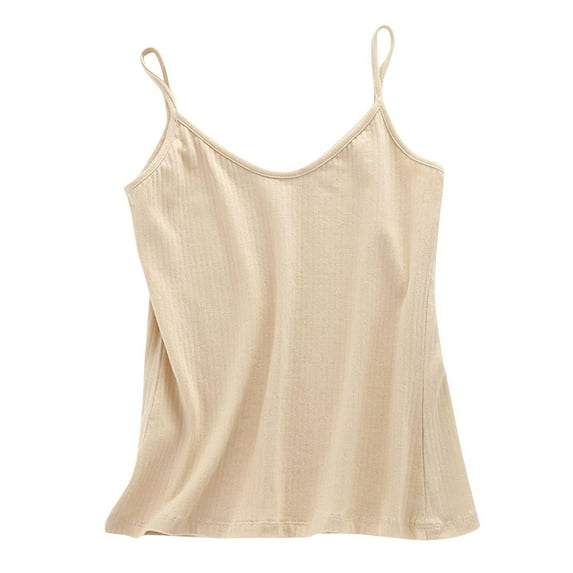 Loopsun Womens Summer Top Plus Size, Tank Tops for Women, Women's Solid Color Camisole Knitted Outerwear Undershirt V-Neck Top Yellow XXXXL