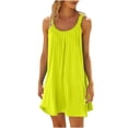 thumbnail image 1 of Lovzfmll Cocktail Dresses for Women, Women's Beach Dress Bikini Beachwear Coverups Casual Vacation Short Summer Dresses Yellow S, 1 of 5