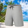 thumbnail image 1 of MELDVDIB Mens Gym Shorts Quick Dry Elastic Waist Drawstring Athletic Shorts Summer Casual Workout Running Shorts with Zipper Pockets, Gray 4XL, 1 of 5