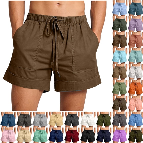 Mens Summer Shorts Men's Summer Pocket Beach Breathable Sports Shorts Cargo Pants