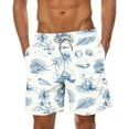 thumbnail image 1 of Summer Shorts for Men, Men Casual Fashion Print Shorts With Pockets Elastic Waist Beach Pants, 1 of 4