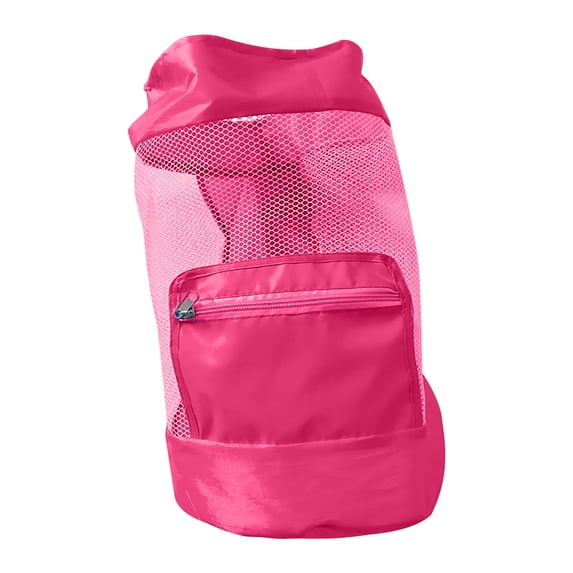 Summer Savings!Mesh Beach Toys Backpack, Foldable Bag Tote Durable Sand Away Drawstring Beach Backpack Swim and Pool Toys Balls Storage Bags Packs, Stay Away from Sand and Water, Toy Not Included