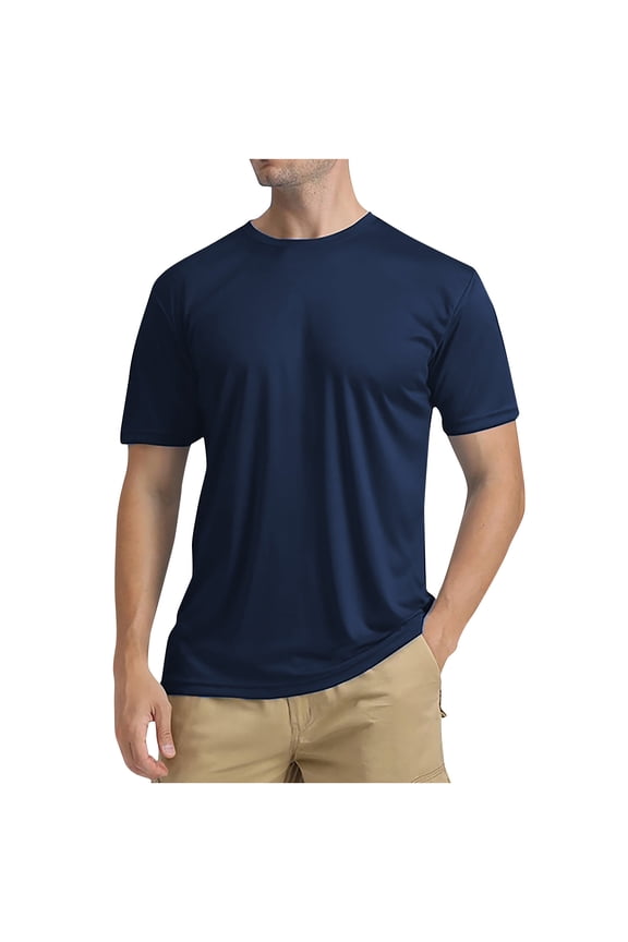 Sun Protection Shirts for Men, Men's Short Sleeve UPF 50 Swim Shirt Rash Guard Sun Shirt Lightweight Fishing Hiking Shirts for Men