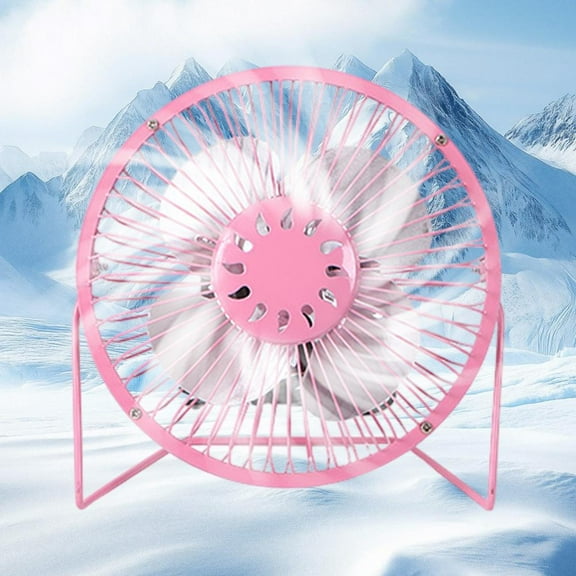 Summer Savings! Outoloxit Desktop Fan, Portable Small USB Fan, 6 Inch Plug-in Mini Mute Desktop Small Electric Fan for Office Computer Laptop, Summer Gift, Pink