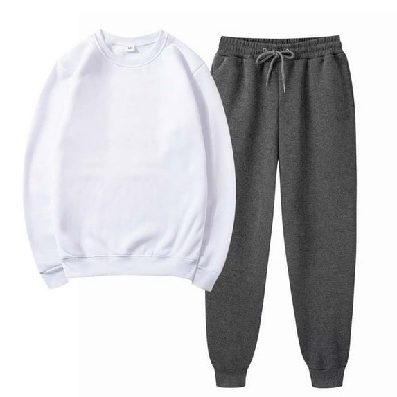 Summer Savings PPgejGEK Womens pant, Women's Solid Round Neck Pullover Casual Sports Pants Sports Set on Clearance