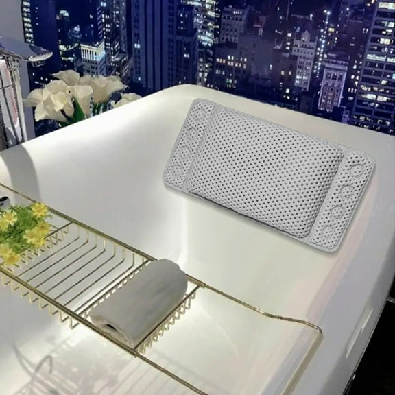 Summer Savings! PRETXORVE Pillow, FoamBathtub PillowBath Head PillowSuction Cup Bathtub Pillow