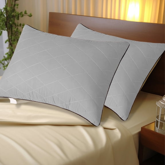 Summer Savings! PRETXORVE Pillow, Hotel Grade Down Core Soft and Supportive Bed Pillow for Back and Stomach Sleepers Made Of Skin Friendly Cotton Fabric