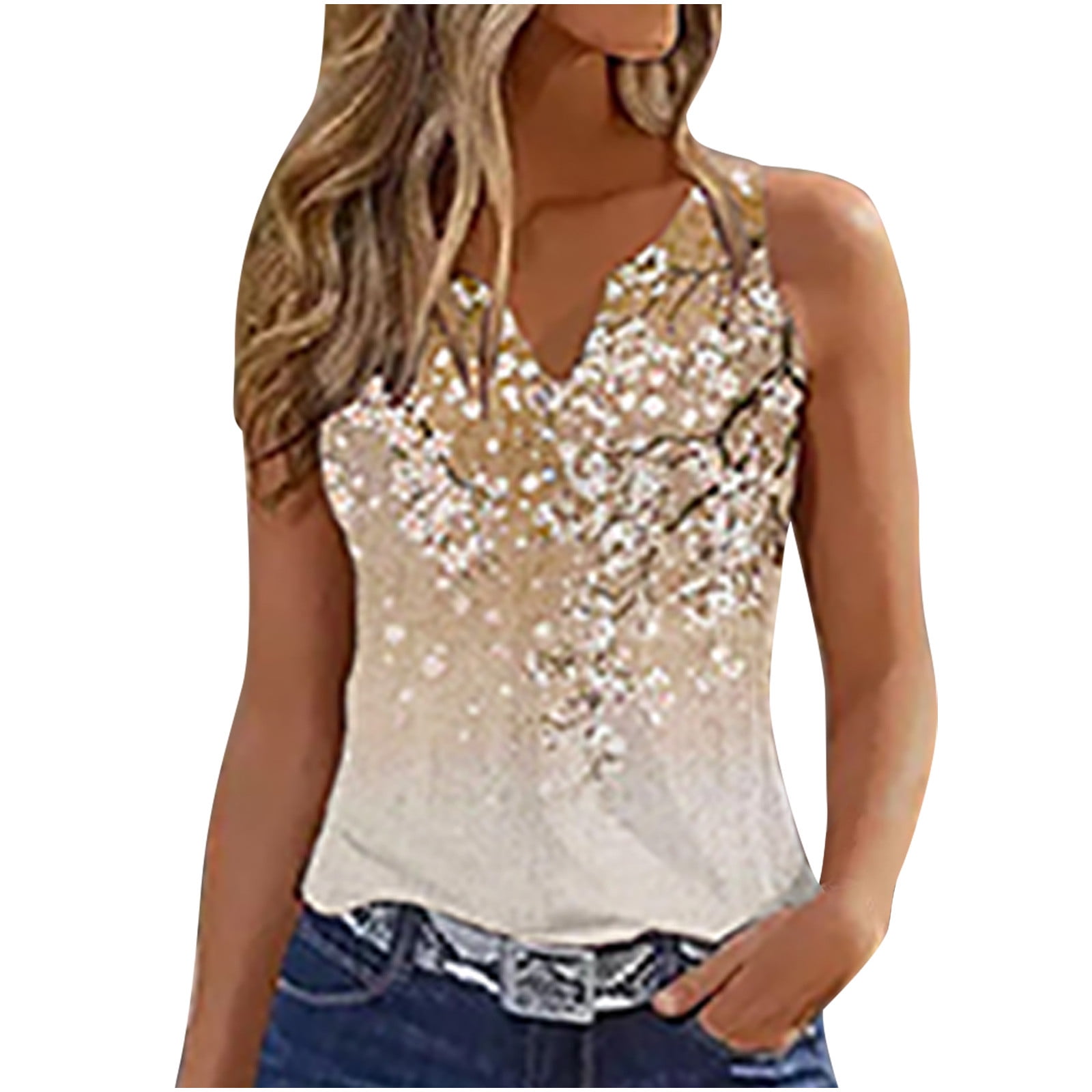 Summer Savings! Pejock Women Plus Size Tank Tops Summer Sleeveless T ...