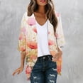 thumbnail image 1 of Clearance Clothes Pitauce Kimono Cardigans for Women Puff Sleeve Sheer Chiffon Casual Open Front Lightweight Cardigan Summer Sun Protection Beach Cover Ups, 1 of 5