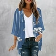thumbnail image 1 of Summer Savings 2025 Pitauce Kimono Cardigans for Women Puff Sleeve Sheer Chiffon Casual Open Front Lightweight Cardigan Summer Sun Protection Beach Cover Ups, 1 of 4