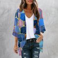 thumbnail image 1 of Up to 65% off Pitauce Women's Summer Chiffon Sheer Lightweight Cardigan Puff Sleeve Kimono Cardigan Open Front Casual Loose Swimsuit Coverup, 1 of 4
