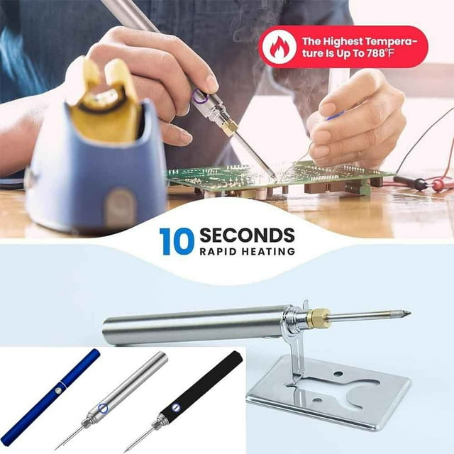 Limited Time Savings!5v Usb Battery Soldering Iron,Portable Rechargeable Soldering Pen,Compact and Convenient for Diy Projects,Soldering Iron with 510 Tip,Bolígrafo De Soldadura|aluminum Alloy,A
