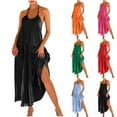 thumbnail image 1 of Plus Size Dresses for Women 2026 Fashion A Pleated Dress For Beach Vacation Long Dress, 1 of 9