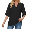 thumbnail image 1 of Plus Size Tops for Womens 2025 Fashion Print Tops Short Sleeve Out Blouse Funny Round Neck T-Shirt Tops, 1 of 5