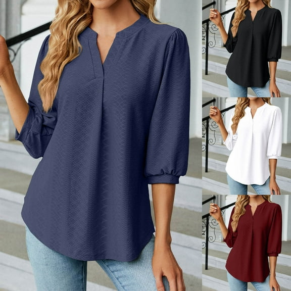 Plus Size Tops for Womens 2025 Fashion Short Sleeve V-Neck Solid Casual Elastic Comfy Blouse Shirt