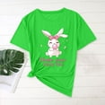 thumbnail image 1 of Rciityk Easter T Shirts for Women Summer Round Neck Cute Rabbits Graphic Tee Casual Loose Short Sleeve Oversized Shirts, 1 of 4