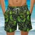 thumbnail image 1 of Rciityk Men's Swim Trunks Hawaiian Bathing Suit Summer Beach Board Shorts Quickly Dry Elastic Waist Drawstring 7 inch Swimwear with Pockets, 1 of 5