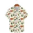thumbnail image 1 of Rciityk Mens Hawaiian Tshirt Plus Size Short Sleeve Christmas Printed Button Up Shirts Tops Summer Casual Turndown Holiday Beach Tee Tops, 1 of 5