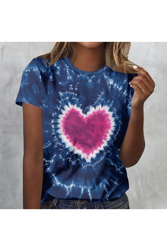 Plus Size Short Sleeve Shirts for Women Summer Casual Crew Neck T Shirts Fashion Gnome Love Graphic Print Tee Blouses