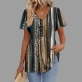thumbnail image 1 of Summer Savings ! Rciityk Womens T shirts Casual Loose Short Sleeve V Neck Tunic Tops Fashion Floral Summer Pleated Dress T-shirts, 1 of 5