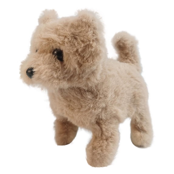 Summer Realistic Robot Toy Dog - Realistic Walking & Barking Plush Dog, Interactive Gift for Kids 4-8, Durable Learning Toy for Animal Lovers
