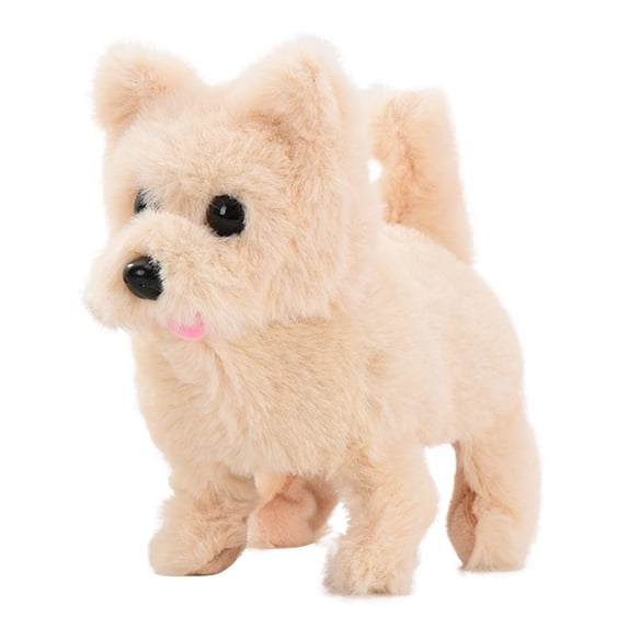 Summer Realistic Robot Toy Dog - Realistic Walking & Barking Plush Dog, Interactive Gift for Kids 4-8, Durable Learning Toy for Animal Lovers