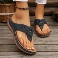 thumbnail image 1 of Sandals for Women 2026 Fashion Women Casual Round Head Comfy Slippers Beach Casual Slipsole Shoes, 1 of 9