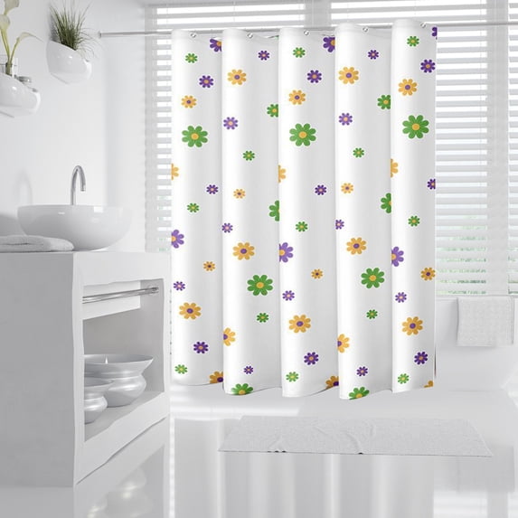 Shower Curtain - 71*31In Heavy Duty No Need To Punch Peva Printing Shower Curtains for Bathroom, Rustic Farmhouse Bathroom Shower Curtain Set with 14 Plastic Hooks