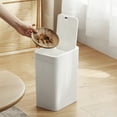 thumbnail image 1 of Summer Slim Trash Can with Lid,Slim Garbage Can with Lid,Plastic Trash Bin Slim Garbage Bin Wastebasket with Pop-Up Lid for Bathroom,Bedroom,Office,Kitchen,Craft Room, 1 of 9